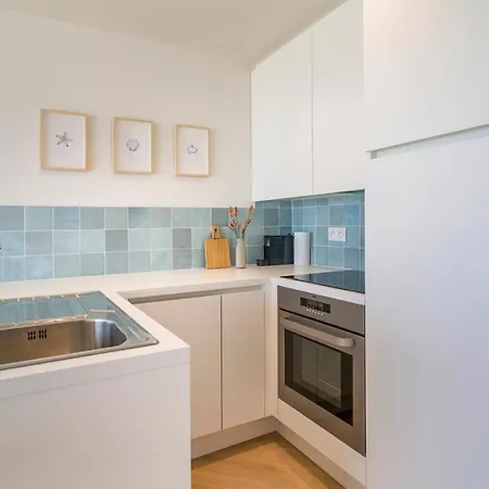 Moderne Met Fantastisch Frontaal Zeezicht Nieuwpoort